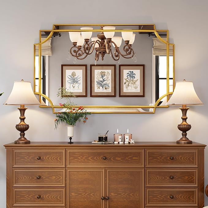 Kelly Miller Large Gold Mirror for Wall - Image 2