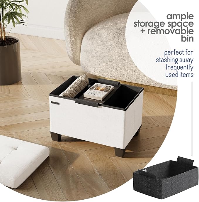 STORAGEBUD Storage Ottoman Cube - Image 3