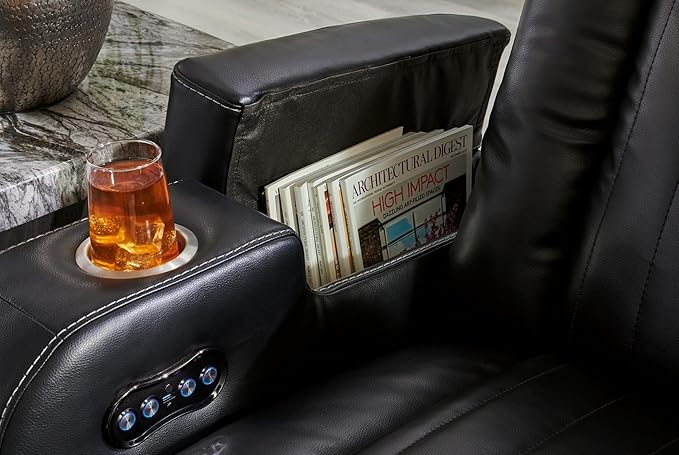 Signature Design by Ashley Caveman Den Modern Faux Leather Power Reclining - Image 10