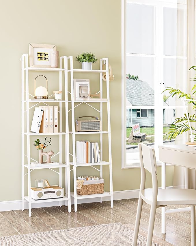 Ladder Shelf, Bookshelf Bookcase, Freestanding Corner Storage Shelve - Image 8