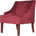 HomePop Swoop Arm Living-Room-Chairs, Dark Tan Velvet by HomePop