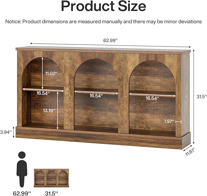 Tribesigns Farmhouse Console Table, 63-Inch Long Entryway Table - Image 2