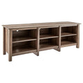 ROCKPOINT 70inch TV Stand Storage Media Console Entertainment Center, Rustic Oak by ROCKPOINT