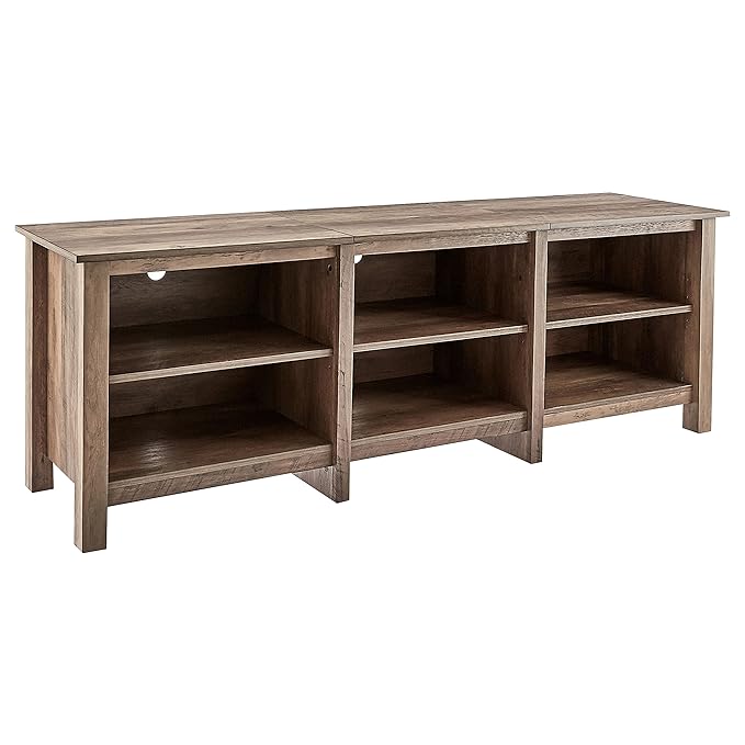 ROCKPOINT 70inch TV Stand Storage Media Console Entertainment Center, Rustic Oak by ROCKPOINT