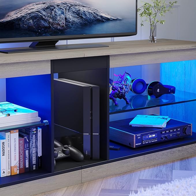 Bestier Entertainment Center LED Gaming TV Stand - Image 8