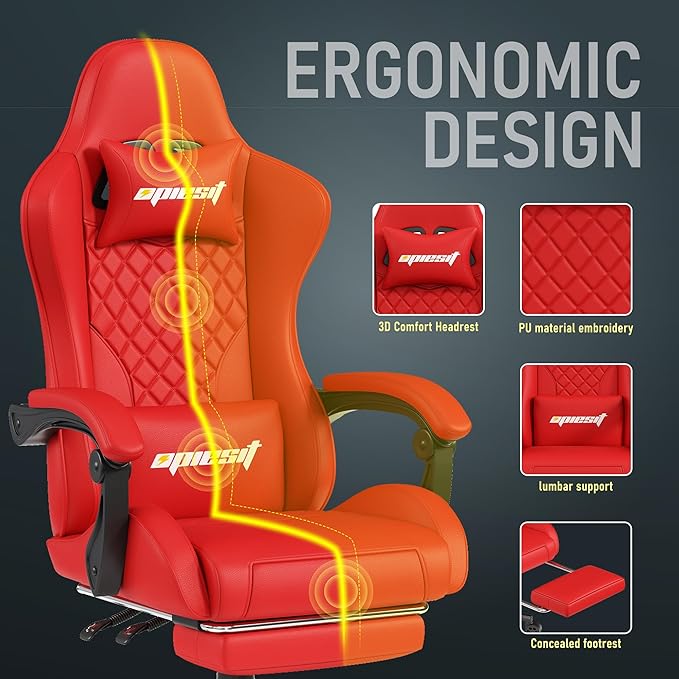Gaming Chair, Ergonomic Computer Chairs - Image 4