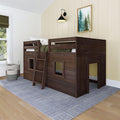 Max & Lily Modern Farmhouse Twin Low Loft Bed by MaxLily