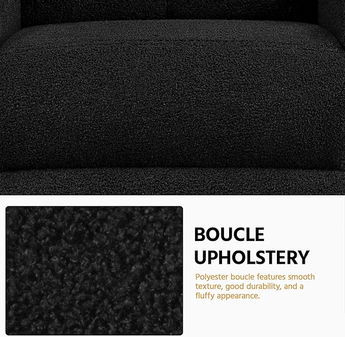 Yaheetech Boucle Recliner Chair Single Sofa Home Theater Seating Adjustable - Image 7