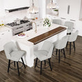 Counter Height Swivel Bar Stools Set of 6, 26 Inch Bar Stools by AMICLIBER