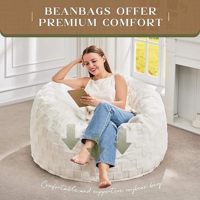 Hobestluk Bean Bag Chairs Beanbag Chair - Image 6