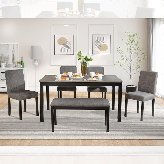 KEIKI 6-Piece Standard Height Dining Table Set - Image 2