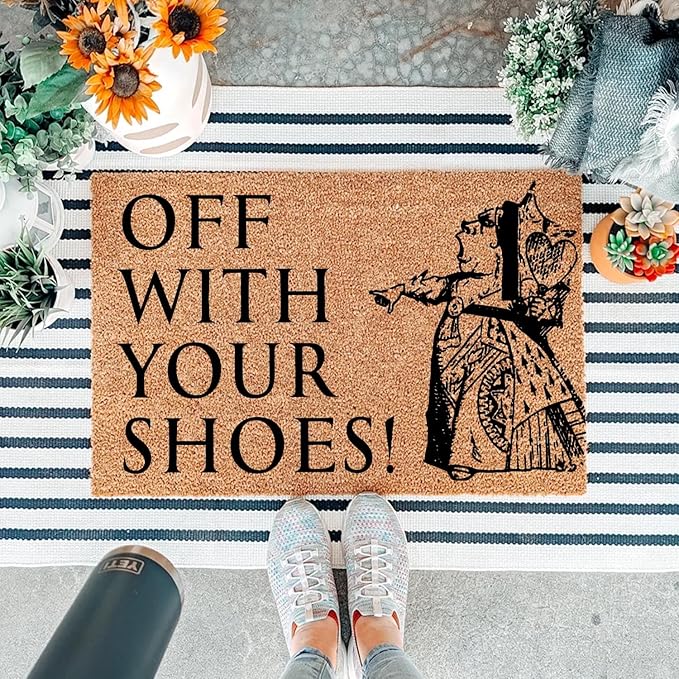 Funny Coir Doormat Off with Your Shoes Front Door Mat Entryway Outdoor Mats - Image 5