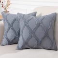 decorUhome Throw Pillow Covers 24x24 Inch Set of 2, Soft Plush Faux Fur Wool by decorUhome