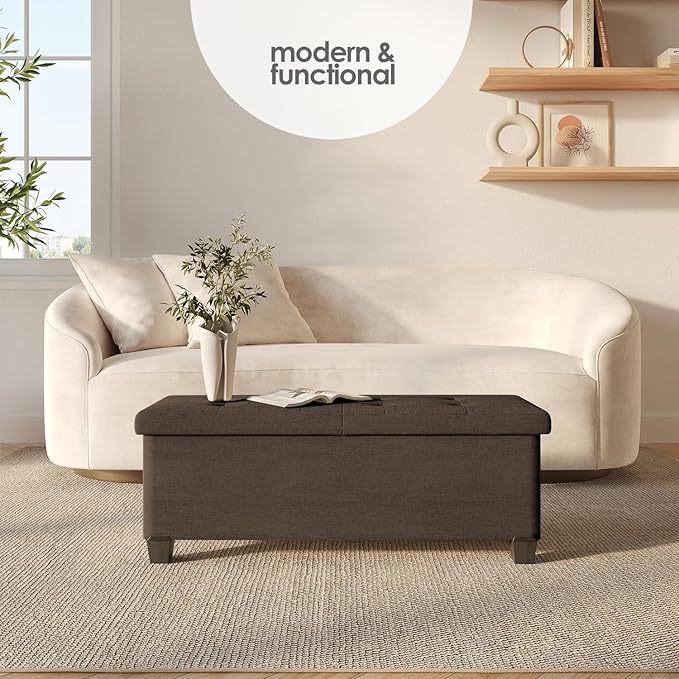 STORAGEBUD Storage Ottoman Bench - Image 2