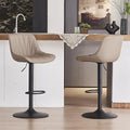 YOUNIKE Bar Stools Set of 2 for Kitchen Island, Khaki Swivel Tall Barstools by YOUNIKE