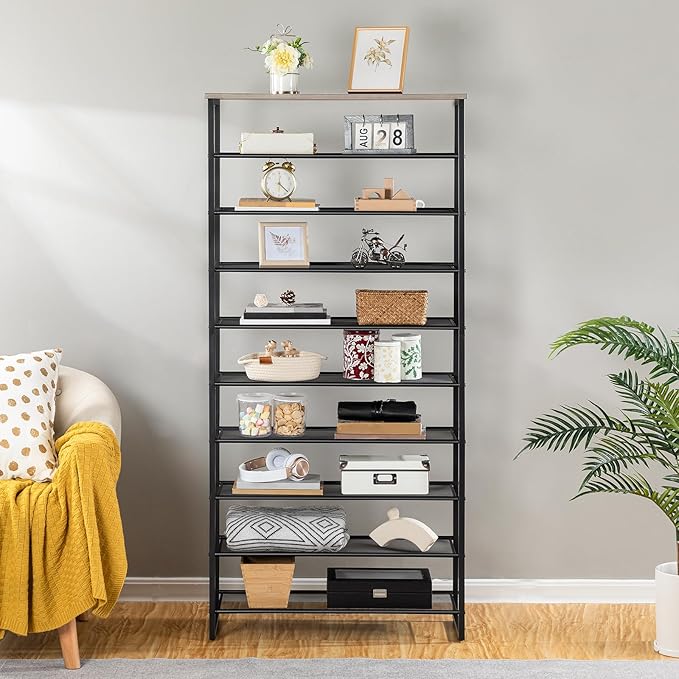 HOOBRO 10-Tier Shoe Rack, 29.5" L Shoe Storage Organizer, Large Capacity Shoe - Image 5
