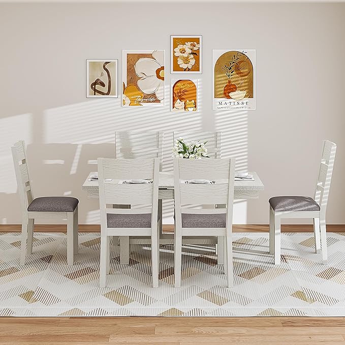 Dining Chairs Set of 4, Solid Wood Farmhouse Chairs - Image 6