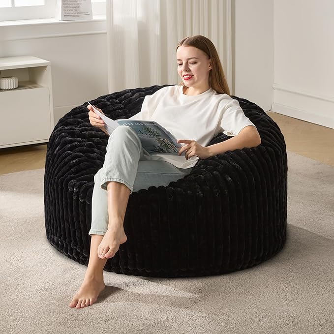 Hobestluk 3ft Bean Bag Chairs for Adults Large Beanbag Chair by YourHomeDeservesMore