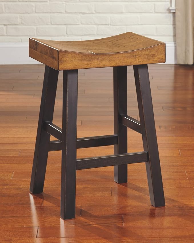 Signature Design by Ashley Glosco Farmhouse 25.5" Counter Height Saddle Barstool - Image 2