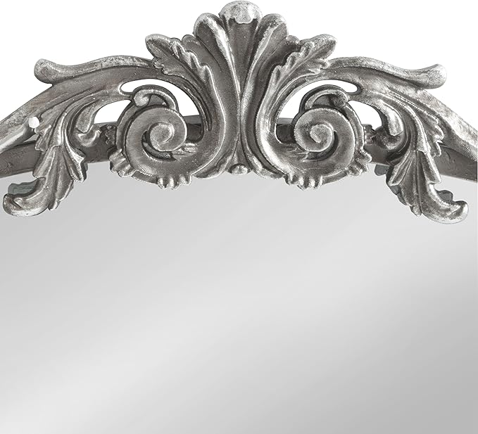 Kate and Laurel Arendahl Traditional Arch Mirror, 24 x 36, Antique Silver - Image 6