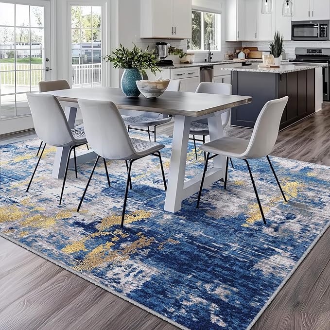 Washable Area Rugs 6'x9' Non-Slip Modern Abstract Soft - Image 4