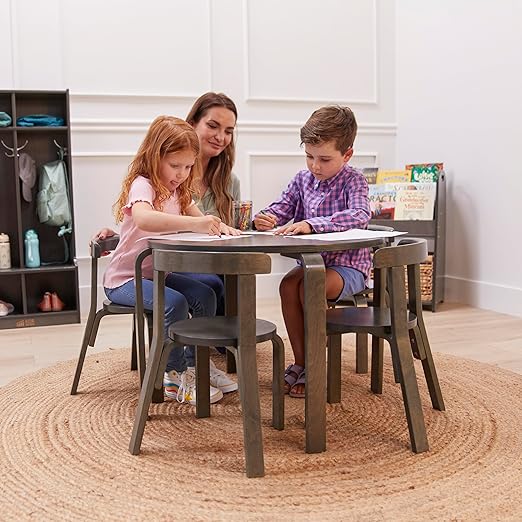 ECR4Kids Bentwood Round Table and Curved Back Chair Set, Kids Furniture - Image 8