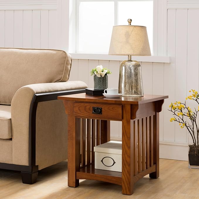 Leick Home Mission Impeccable End Table, Solid Wood Accent Table - Image 2