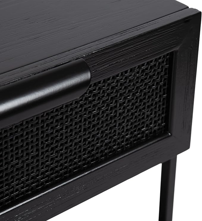 Kate and Laurel Ori Modern Cane Rectangle Side Table, Versatile Rattan Living - Image 6