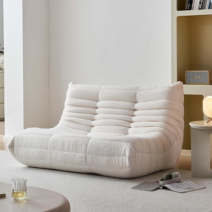 Bean Bag Chair for Adults, Oversized Loveseat Fireside Chair Comfy Lazy Floor by Unknown