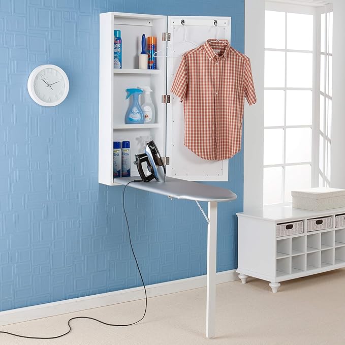 SEI Furniture Wall Mount Fold Ironing Center, 16 W x 7 D x 42 H - Image 2