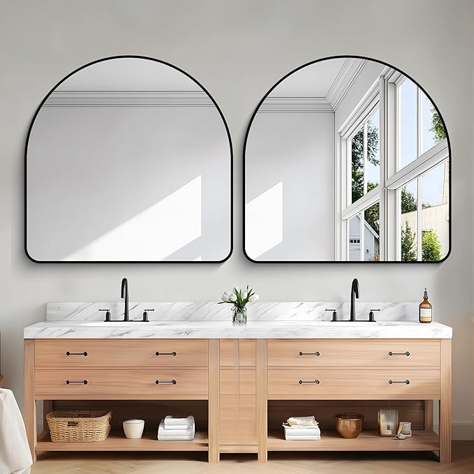 Arched Bathroom Mirror, Wall Mounted Mirror, Living Room, Hanging or Leaning - Image 2