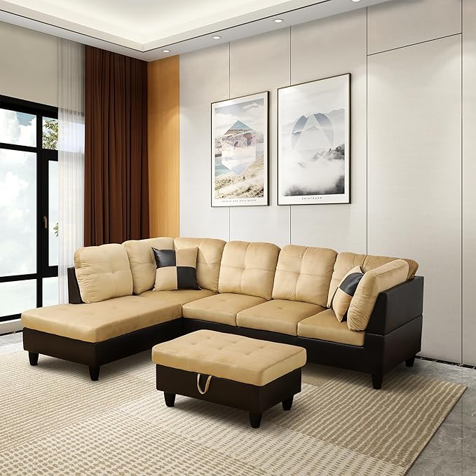 NicBex Sectional Couch 3 Pieces Sofa Set - Image 4