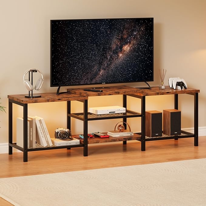 GarveeHome TV Stand with LED Lights by GarveeHome