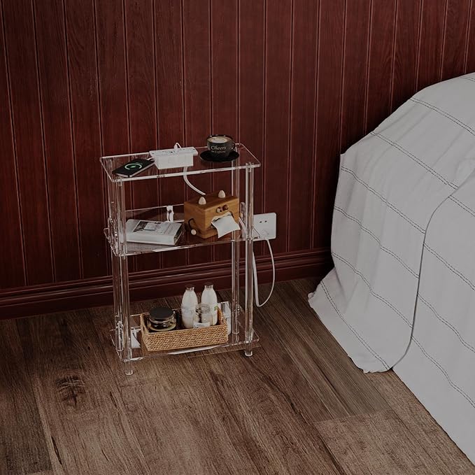 HMYHUM Acrylic Narrow Side Table - Image 7