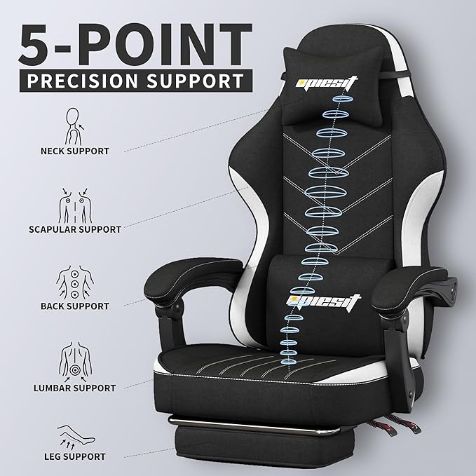 Gaming Chair, Fabric Computer Chair - Image 5