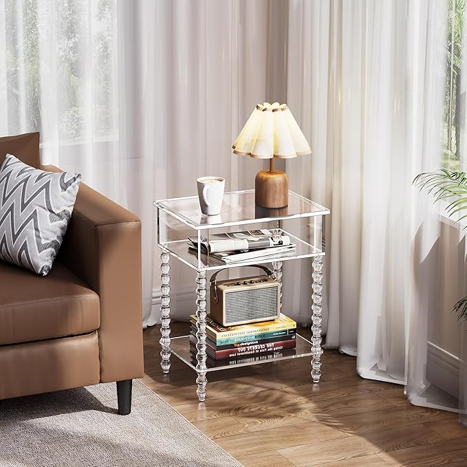 Acrylic Side Table, Nightstand for Living Room - Image 7