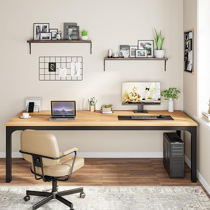Tribesigns 78.7 Inches Extra Long Computer Desk 2 Person Desk, Double Long Desk - Image 4