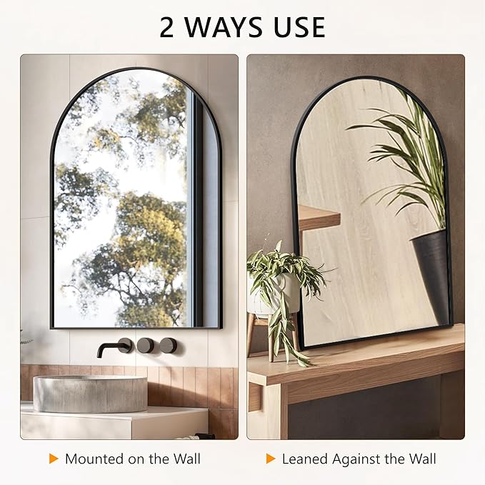 Arched Wall Mirror for Bathroom, Mirrors for Wall, Vanity Mirror for Bedroom - Image 5