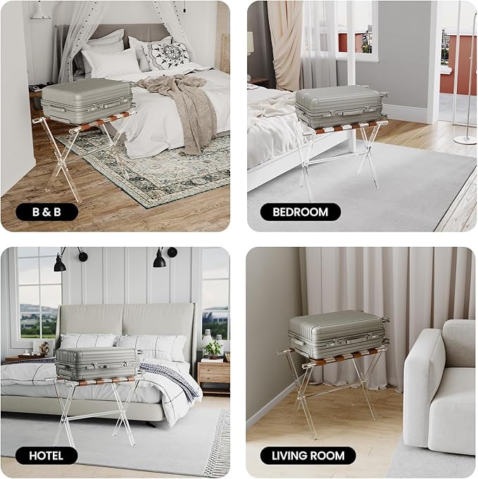 Sumerflos Acrylic Luggage Rack for Guest Room - Image 9