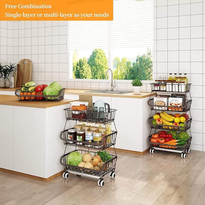 Fruit Vegetable Storage Basket for Kitchen - Image 2