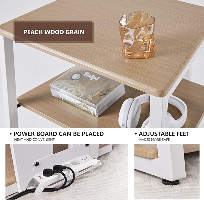 FITUEYES Design 4-Tier AV Media Stand Corner Shelf Stand Wooden Corner Shelves - Image 6
