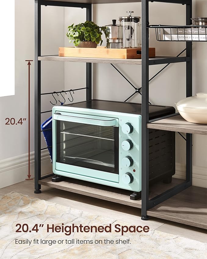 VASAGLE ALINRU Kitchen Baker’s Rack, Coffee Bar, Microwave Oven Stand, - Image 3