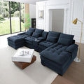 KEIKI 130" U-Shaped 6 seat Sofa by Unknown