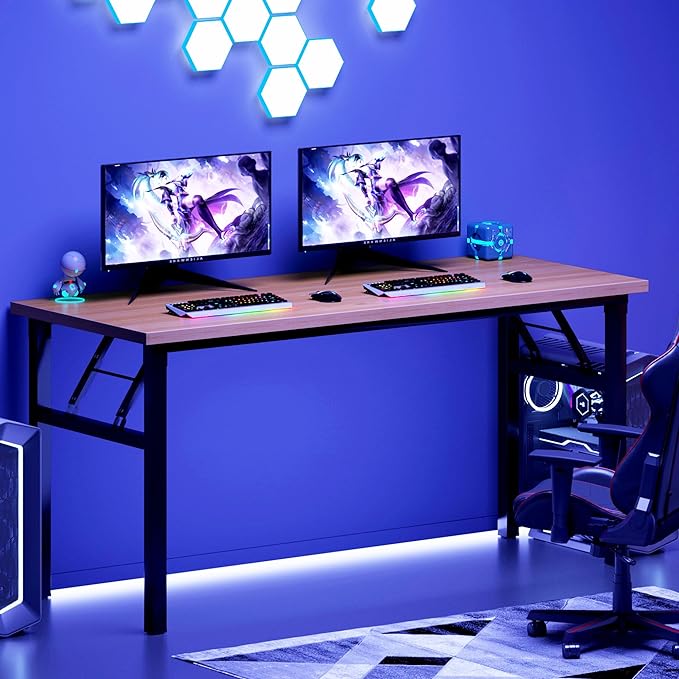 DlandHome Computer Desk 62 inches Office Desk Computer Table Study Writing Desk - Image 7
