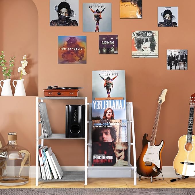 Record Player Stand, 3-Tier Vinyl Record Storage, Turntable Stand - Image 7