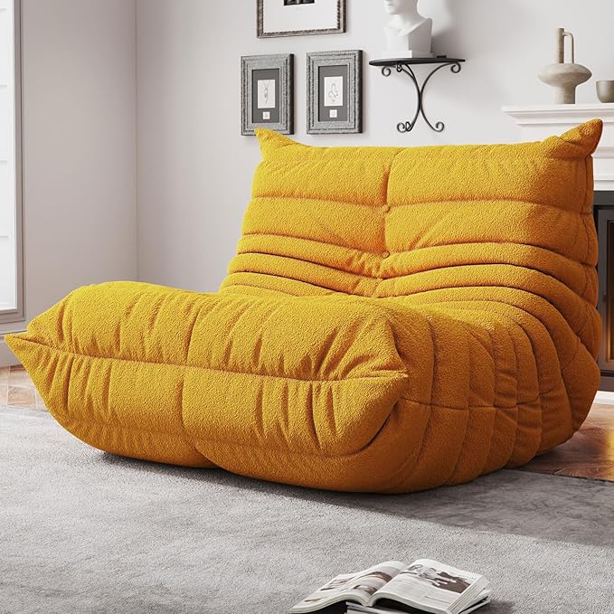 Bean Bag Chairs for Adults, BeanBag Reading Chair Memory Foam Couch, Floor by WHGBJA