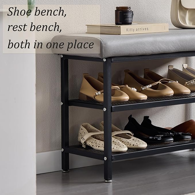 Shoe Rack Shoe Bench Shoe Organizer Storage Rack - Image 4