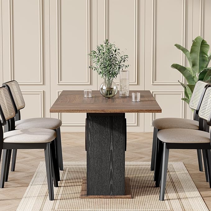 LITTLE TREE Rectangle Dining Table, Modern Kitchen Table Set - Image 5