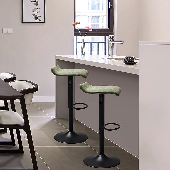 Finnhomy Bar Stools Set of 2 Counter Height, Swivel Barstools - Image 4