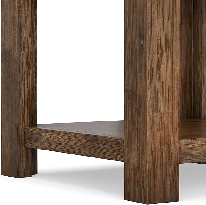 SIMPLIHOME Monroe SOLID ACACIA WOOD 22 inch Wide Square Rustic End Table in - Image 9